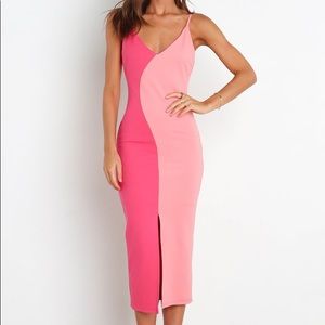 Two tone pink dress